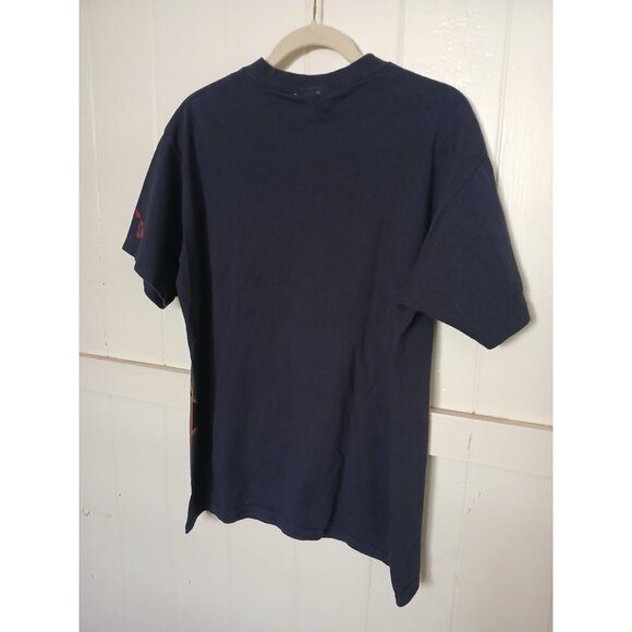 Vintage Y2K Hawaiian Island Creations Mens T-Shirt Large Kamehameha Statue Navy* - Picture 4 of 11